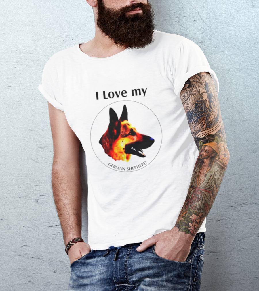 I Love My German Shepherd German Shepherd T-Shirt