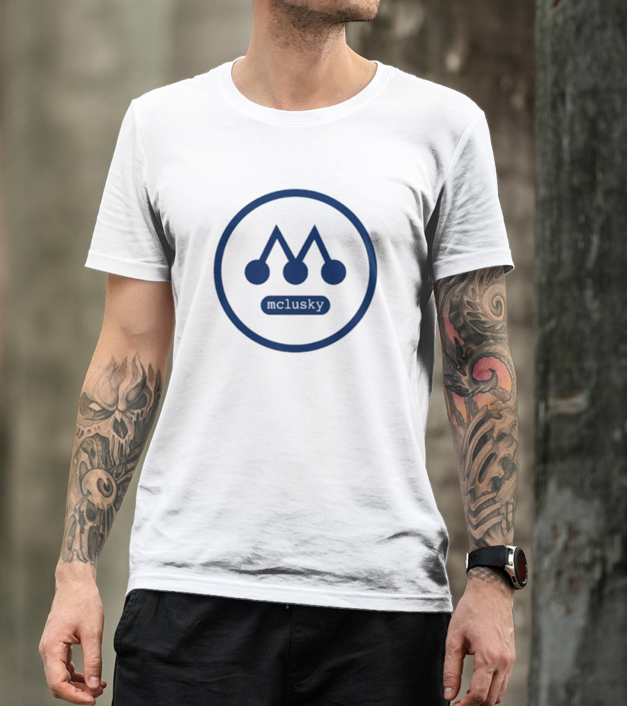 Mclusky Blue Crown Symbol With Dots T-Shirt