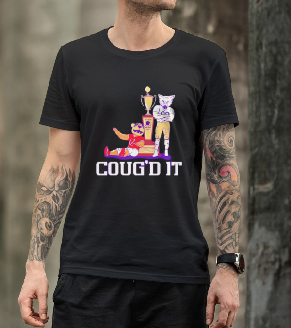Washington Huskies Vs. Washington State Cougars Coug’d It Rivalry Trophy Victory T-Shirt