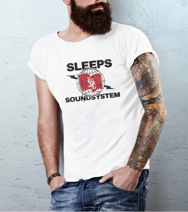 Sleeps Soundsystem Global Red Flag Emblem T-Shirt