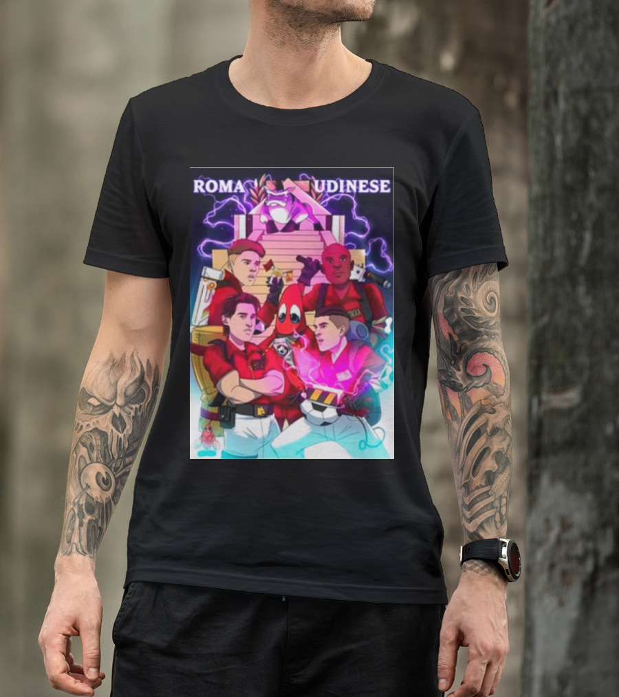 ROMA UDINESE Ghostbusters Crossover Soccer Team Remix T-Shirt