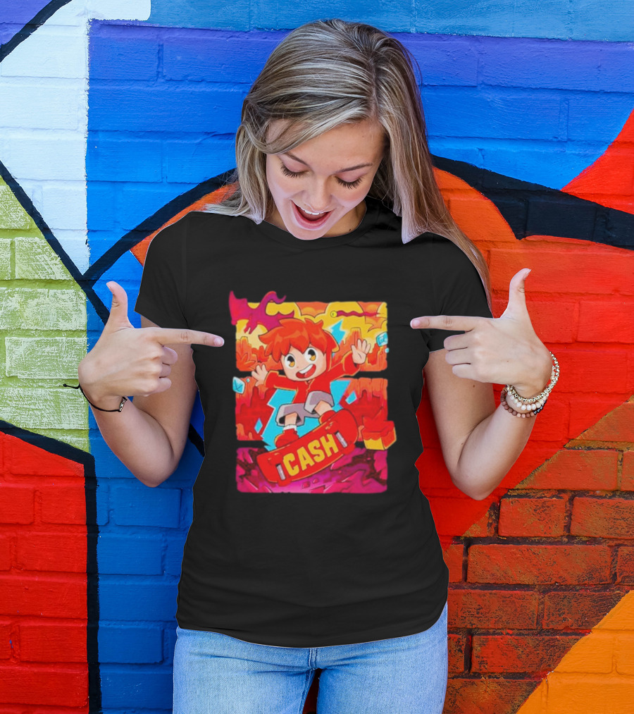 Cash And Nico Cash Red Hot Adventure With Skateboard And Dragons T-Shirt