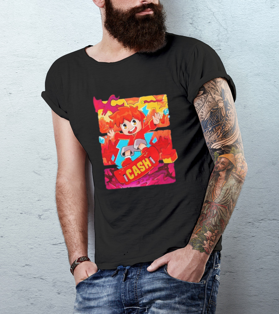 Cash And Nico Cash Red Hot Adventure With Skateboard And Dragons T-Shirt