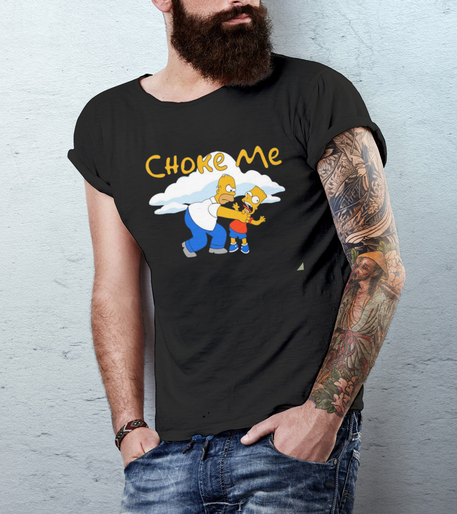 The Simpson Choke Me Bart Cloud Scene T-Shirt