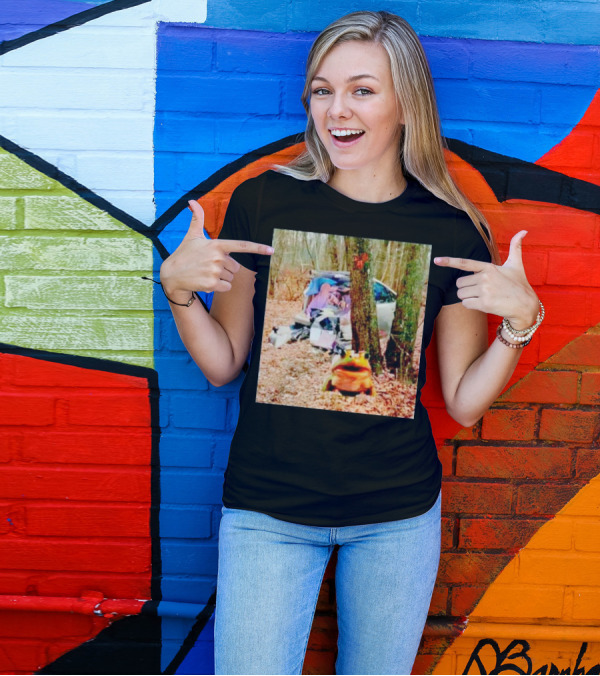 Frogged Undertime Slopper Car In The Woods T-Shirt