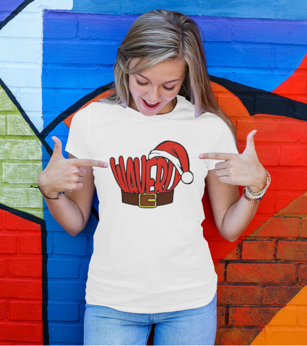 Waverly Christmas Santa Hat With Belt T-Shirt