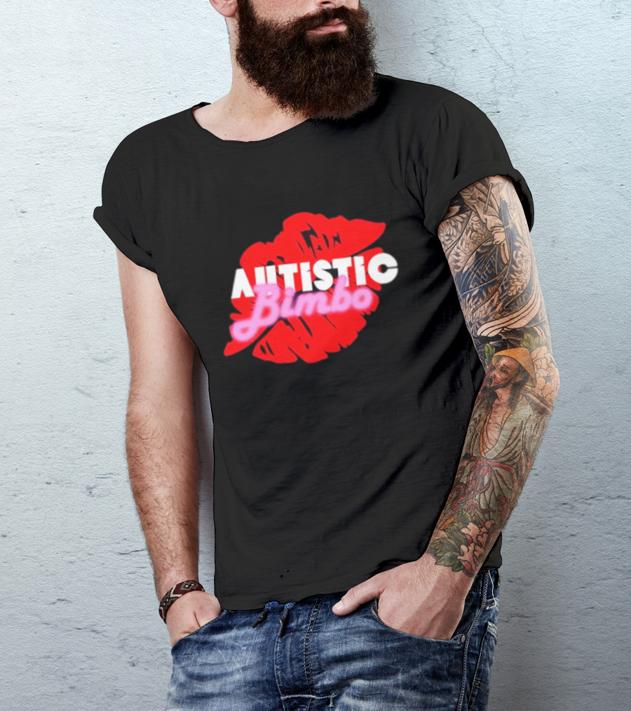 Autistic Bimbo Red Lips T-Shirt