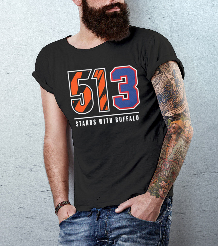 Bengals 513 Stands With Buffalo Football Solidarity T-Shirt