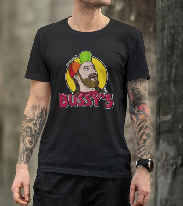 Bunker Branding Leigh Mcnasty Bussy's Retro Cartoon Hat T-Shirt