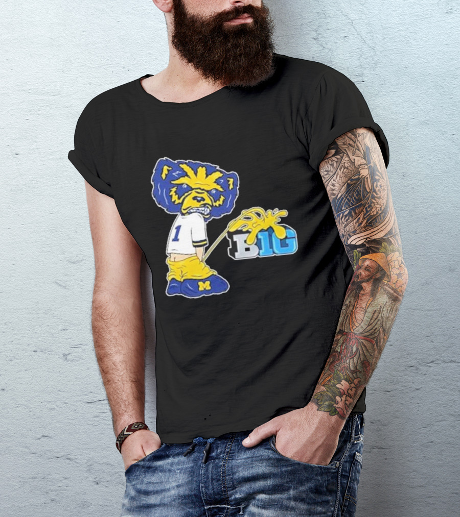 Wolverine Mascot Number One Against Big Ten Rivalry T-Shirt