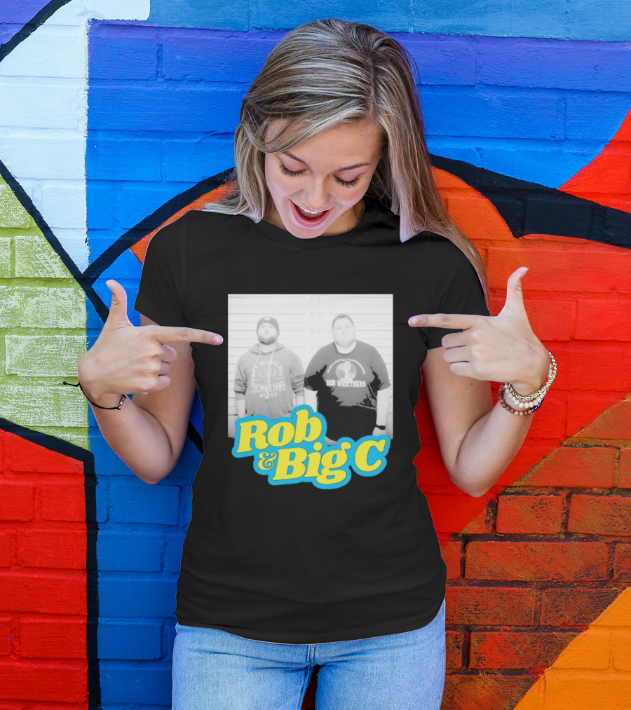 Rob And Big C Bob Wrestlers Mugshot T-Shirt