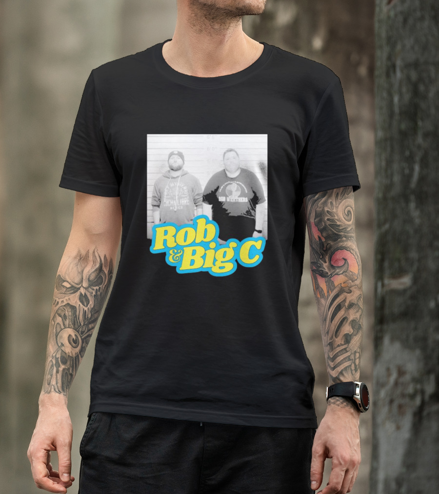Rob And Big C Bob Wrestlers Mugshot T-Shirt