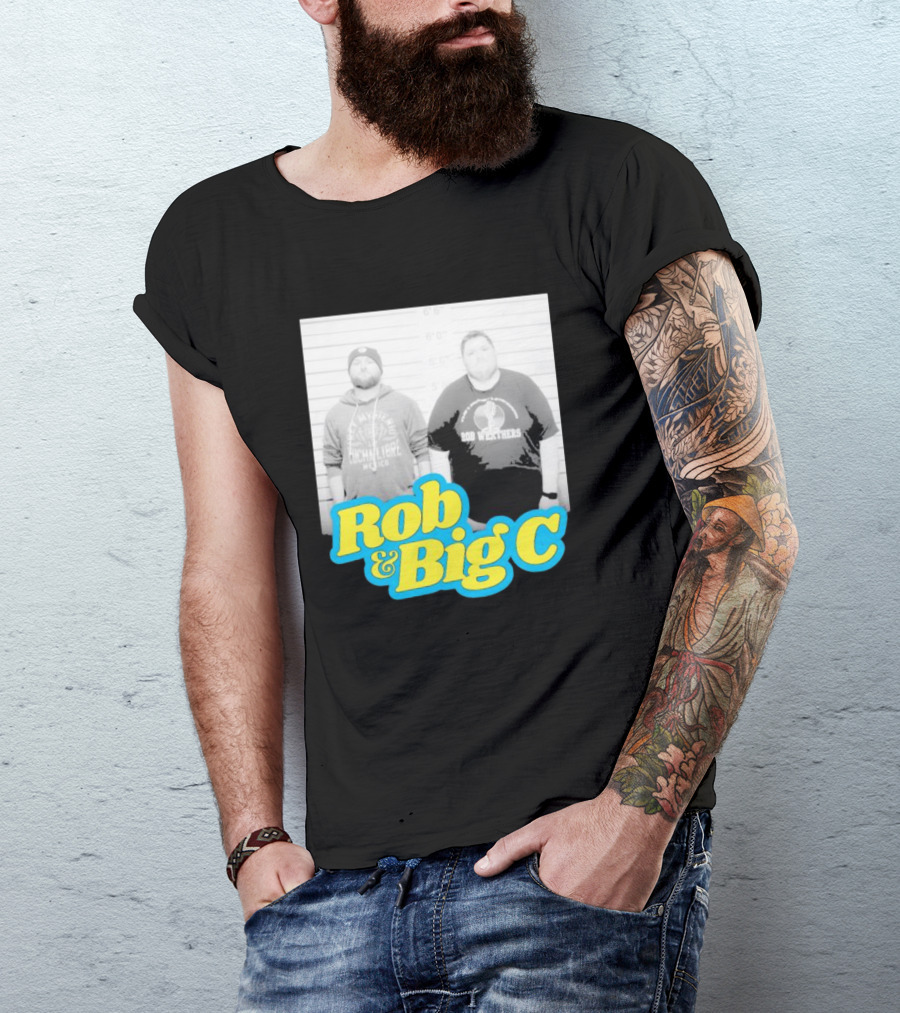 Rob And Big C Bob Wrestlers Mugshot T-Shirt