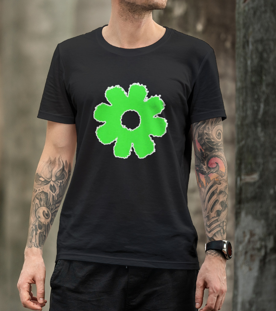 Scowl Neon Green Flower T-Shirt