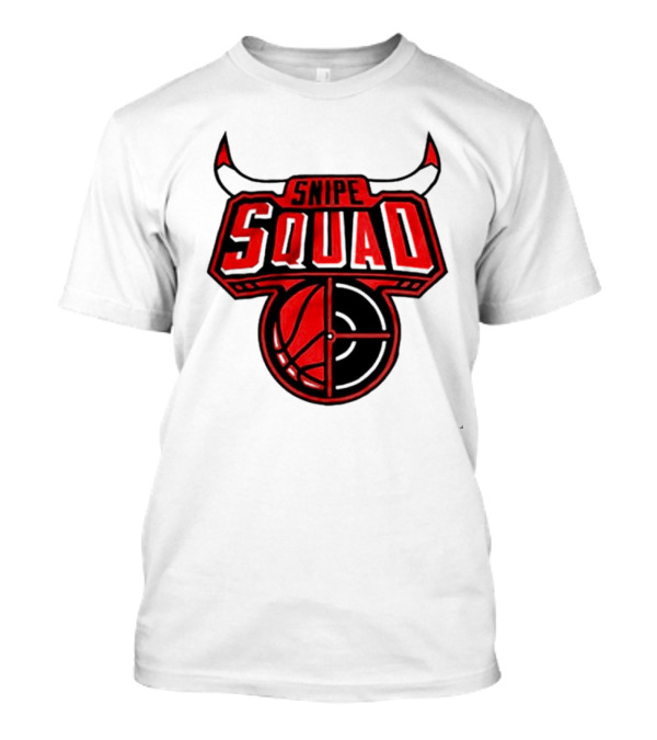 Chicago Bulls Snipe Squad Basketball Target Bull Horns T-Shirt