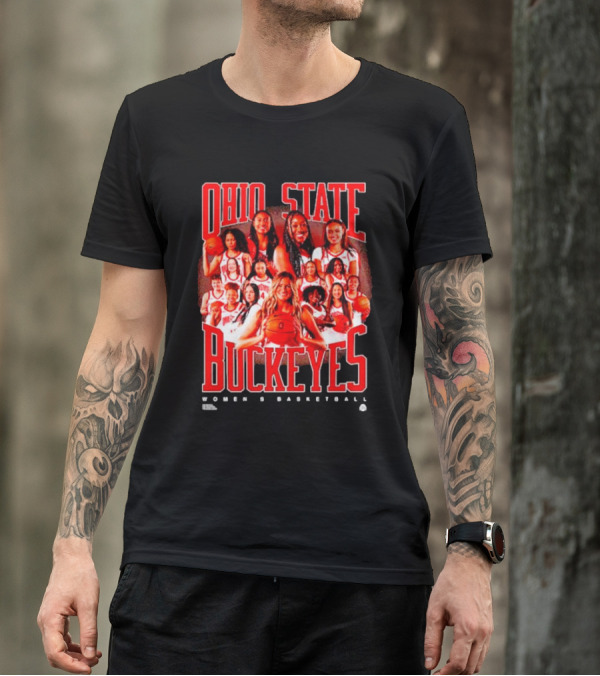 Ohio State Buckeyes Women's Basketball Team Players Group Photo T-Shirt