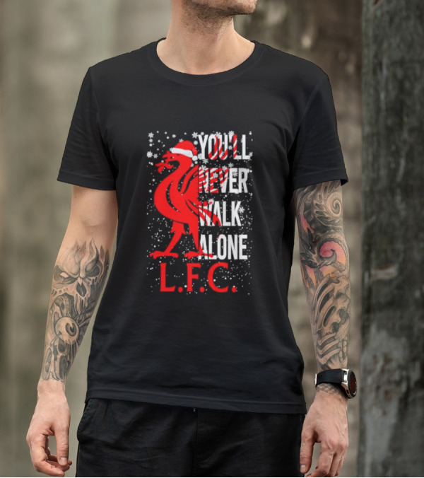 Liverpool Santa You'll Never Walk Alone L.F.C. Christmas T-Shirt