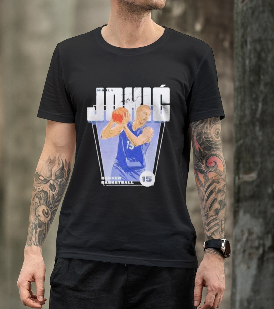 Nikola Jokic 15 Denver Basketball Premiere T-Shirt