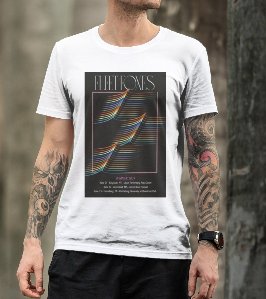 Fleet Foxes Summer 2024 Tour Kingston Greenfield Harrisburg T-Shirt