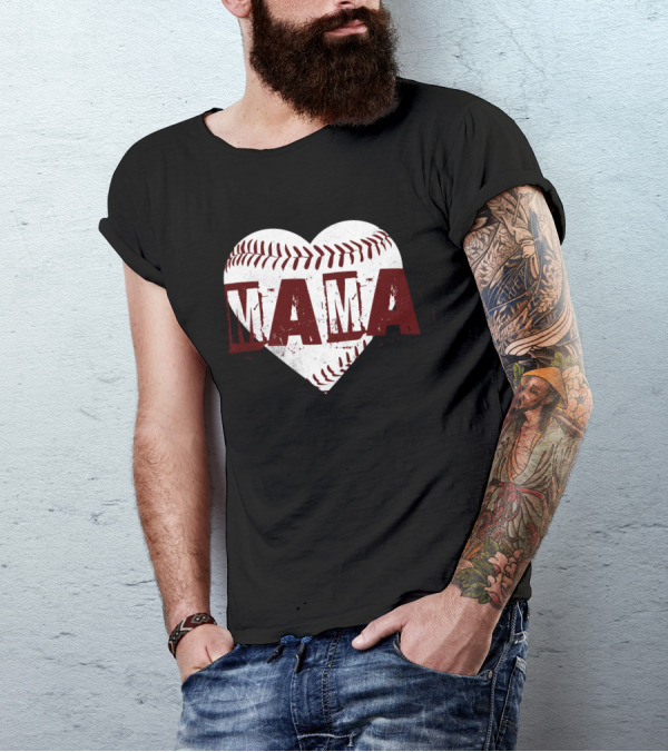 Baseball Heart MAMA T-Shirt
