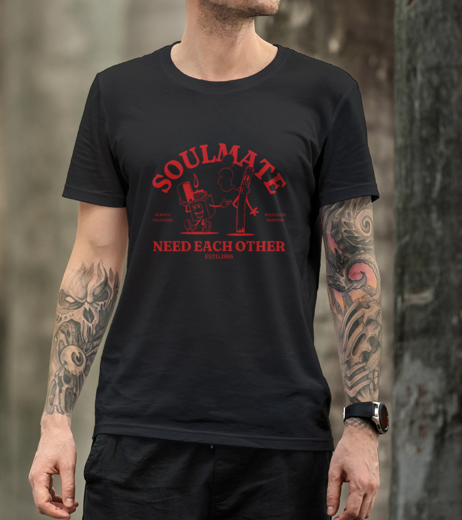 Soulmate Always Together Need Each Other Estd.1995 Whatever Happens T-Shirt