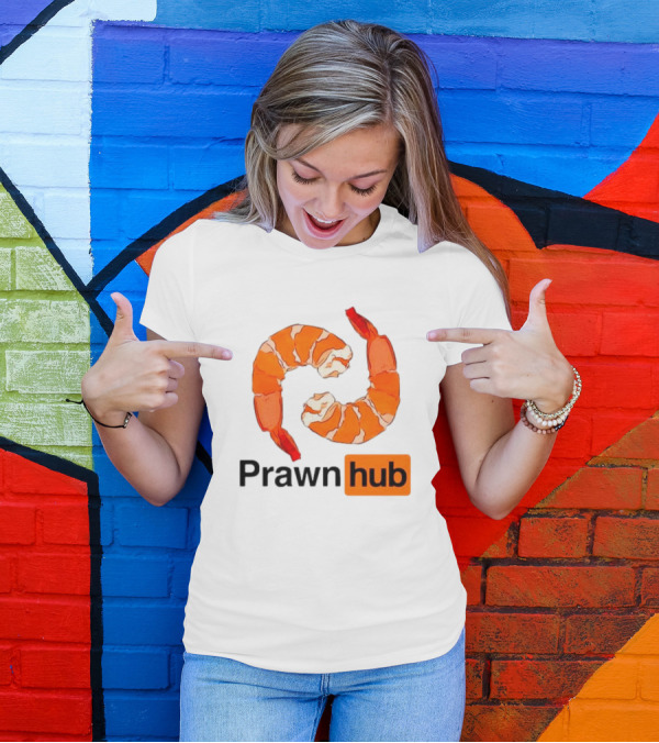 Prawn Hub Parody With Shrimp T-Shirt