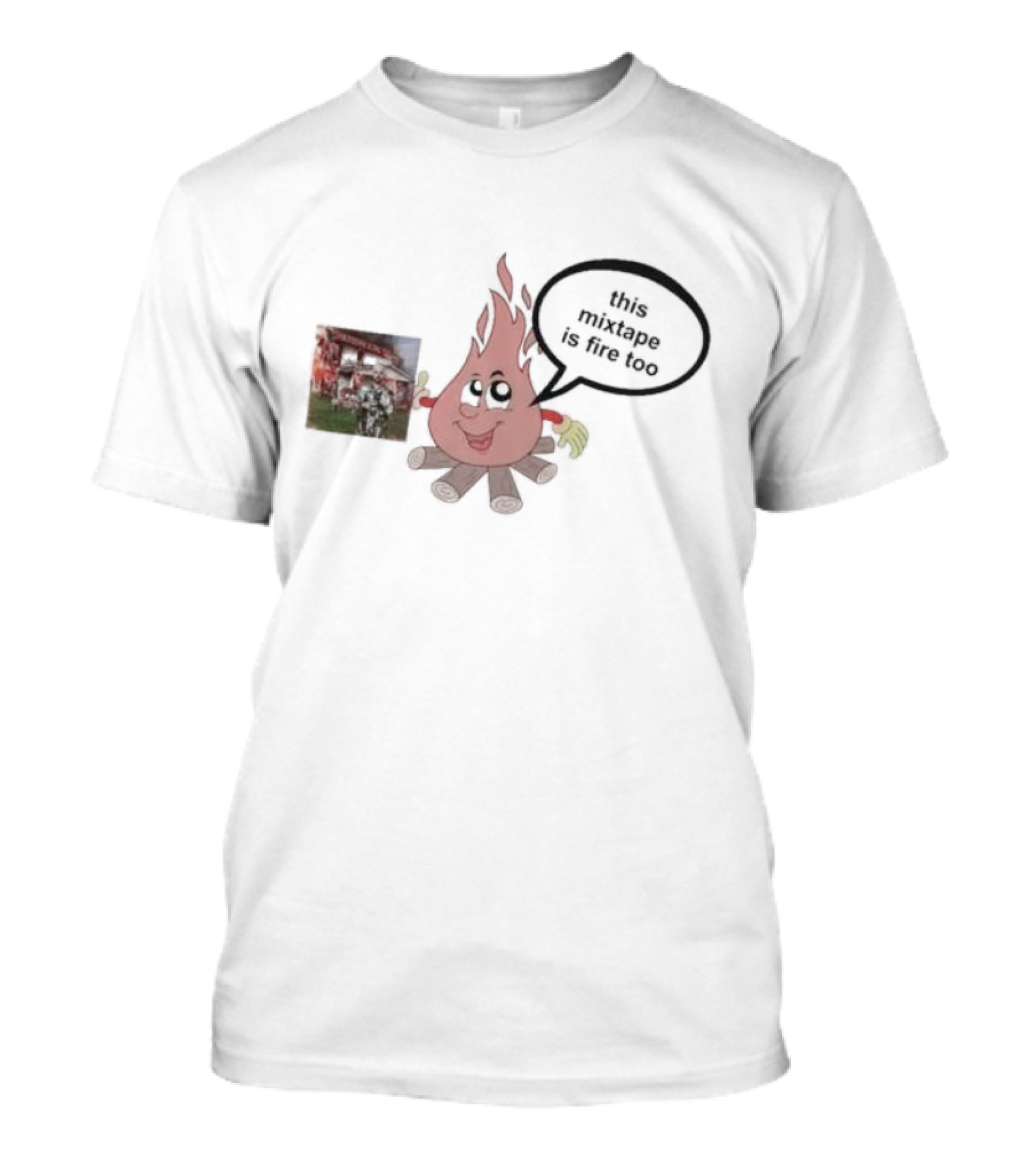 Dillon Francis This Mixtape Is Fire Too Flame Character Holding Album T-Shirt
