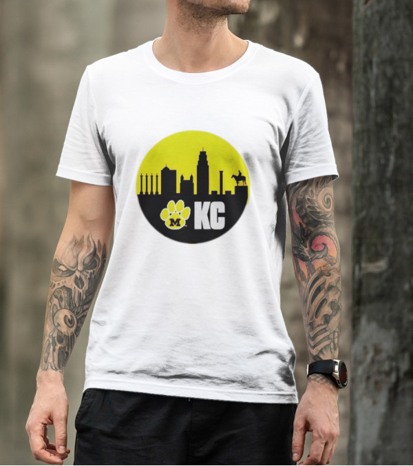 Missouri Tigers Mizzou Kansas City KC Skyline Paw T-Shirt