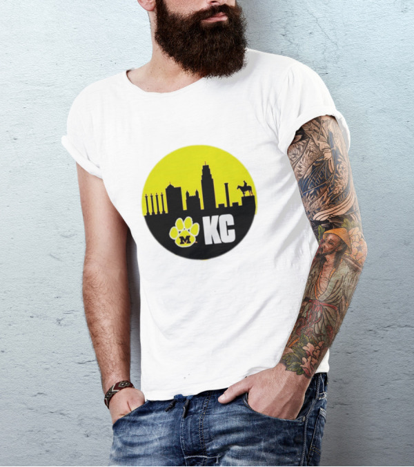 Missouri Tigers Mizzou Kansas City KC Skyline Paw T-Shirt