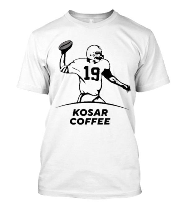Kosar Coffee 19 Football Quarterback Throwing Ball T-Shirt
