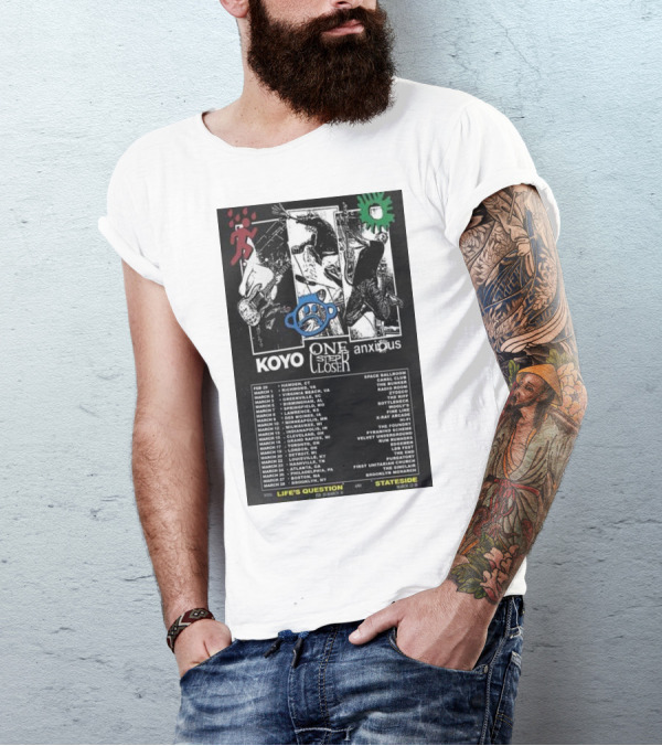 Koyo One Step Closer Anxious 2024 Tour February 23 To March 23 Concert Dates Life's Question Stateside Tour Locations T-Shirt