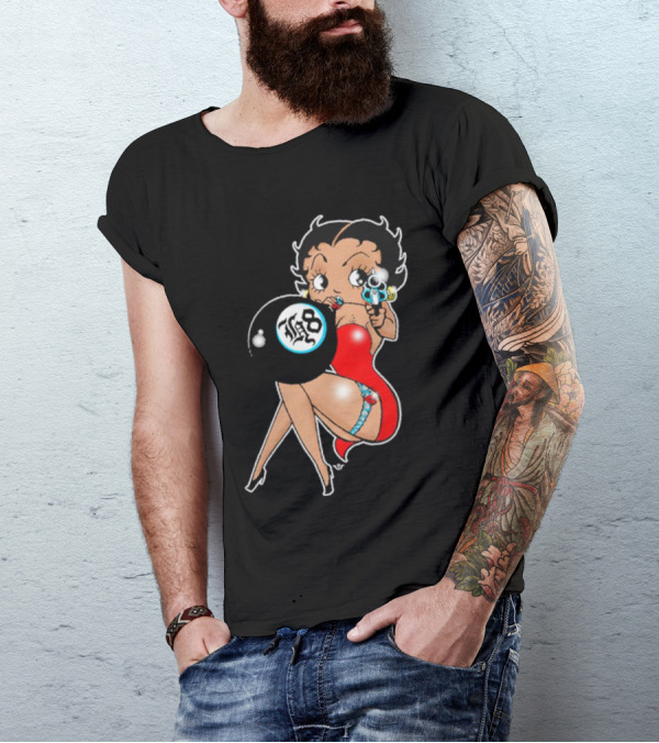Section H8 Betty Boop Eight Ball Gun T-Shirt