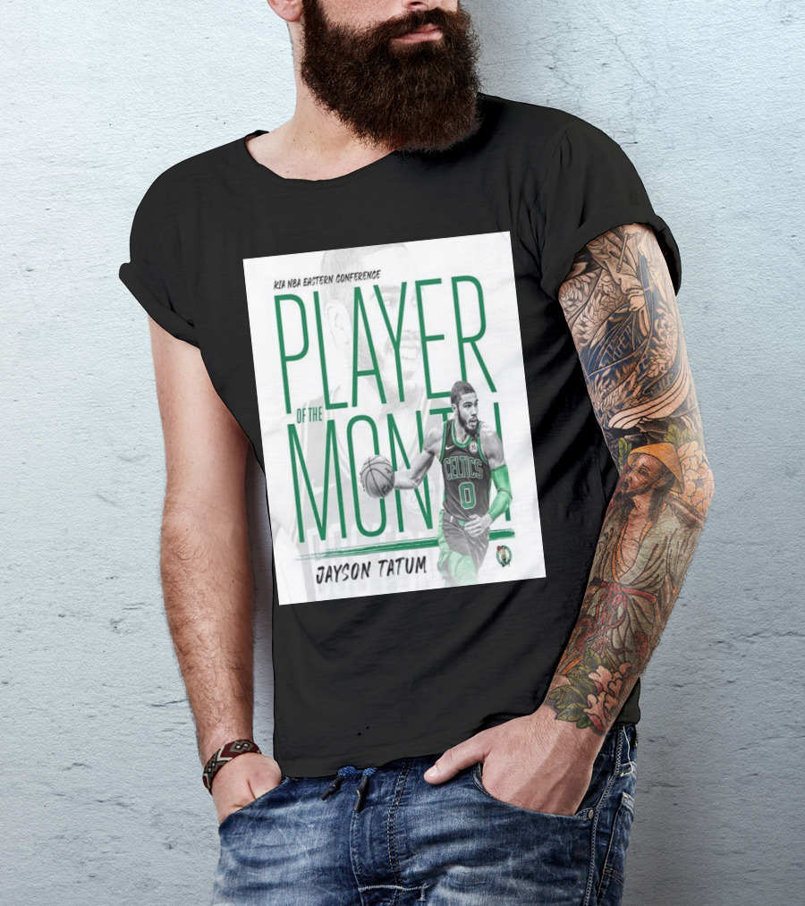 KIA NBA Eastern Conference Player Of The Month Jayson Tatum Celtics T-Shirt