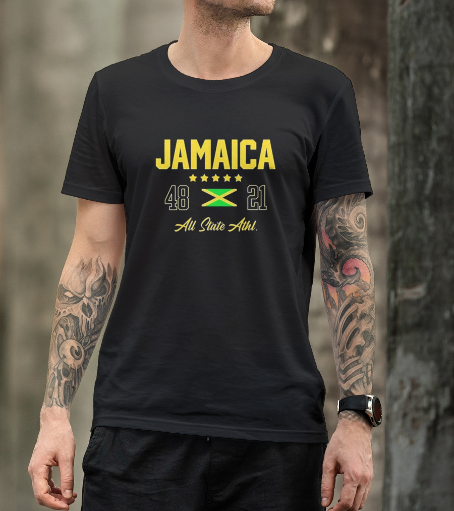 Jamaica Flag 48 21 All State Athl T-Shirt