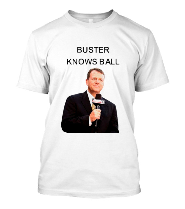 Buster Knows Ball ESPN Microphone T-Shirt
