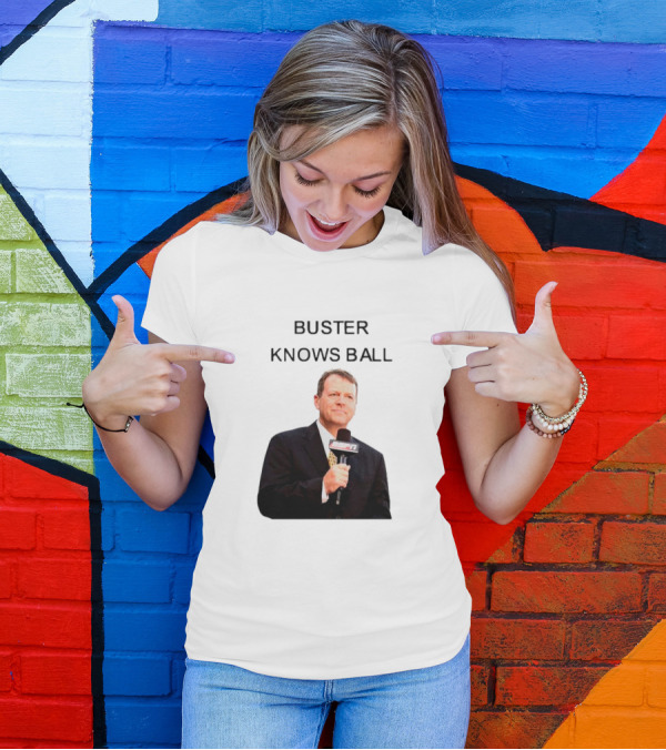 Buster Knows Ball ESPN Microphone T-Shirt