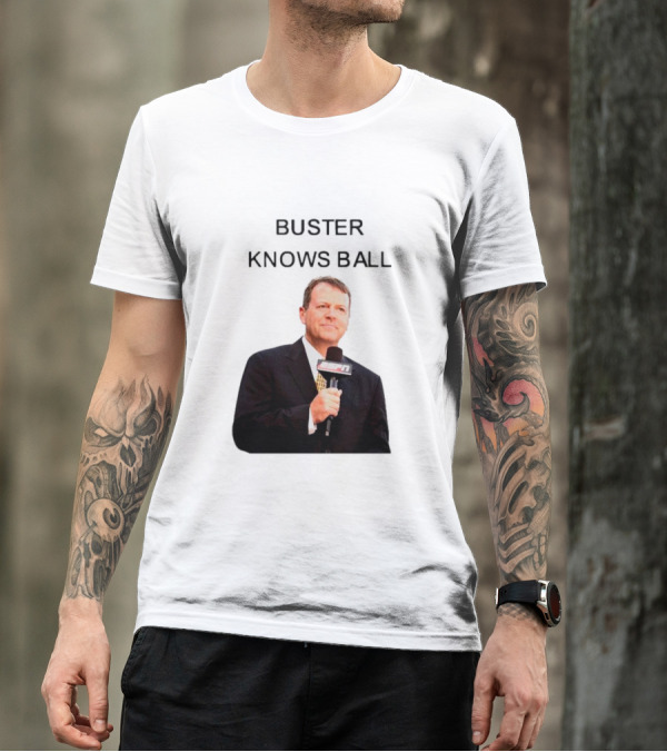 Buster Knows Ball ESPN Microphone T-Shirt