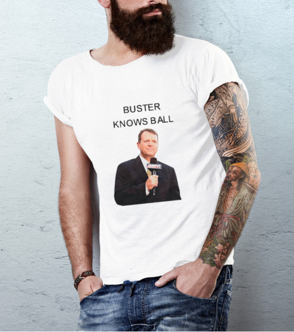 Buster Knows Ball ESPN Microphone T-Shirt