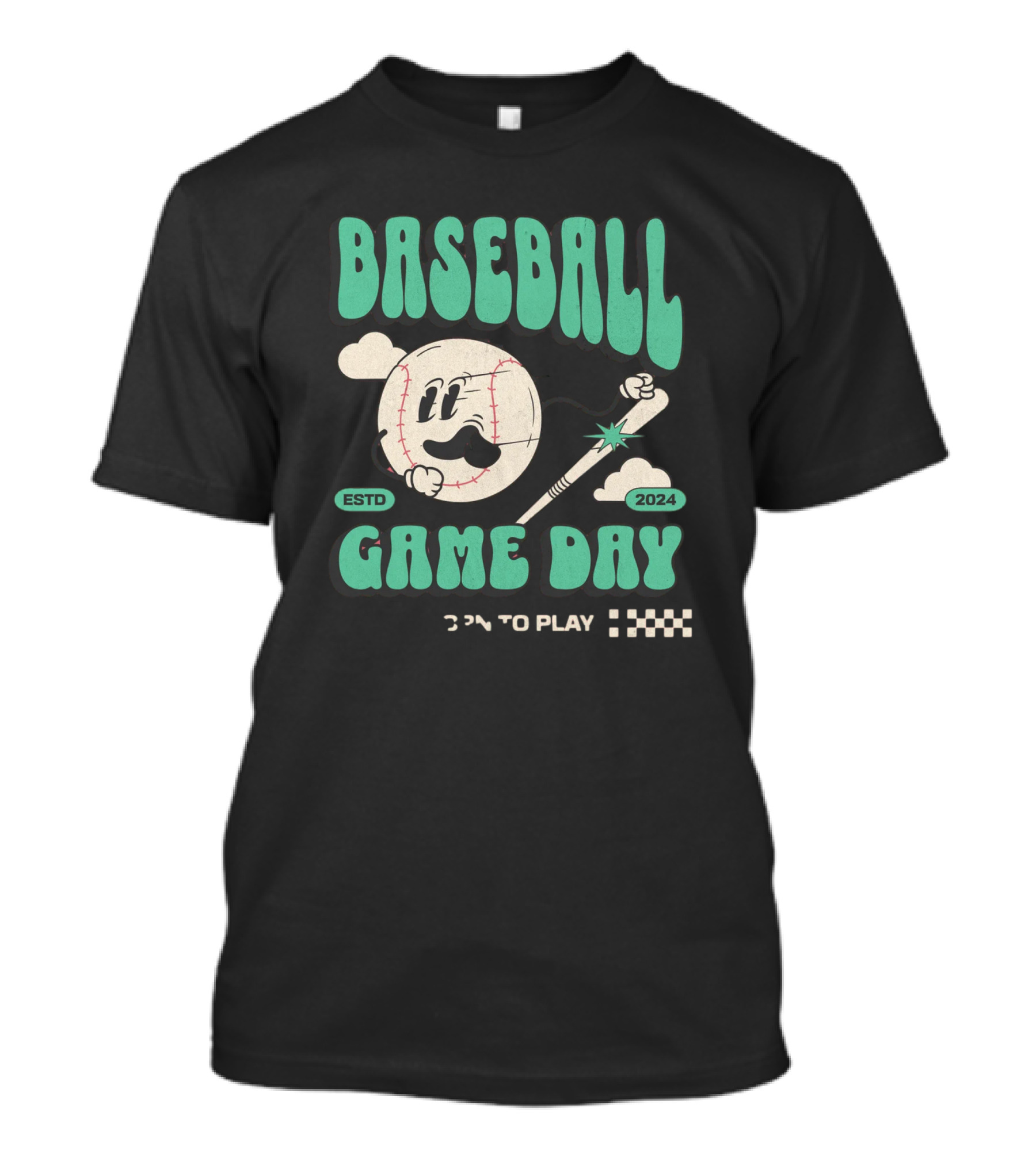 BASEBALL GAME DAY ESTD 2024 PLAY MASCOT T-Shirt