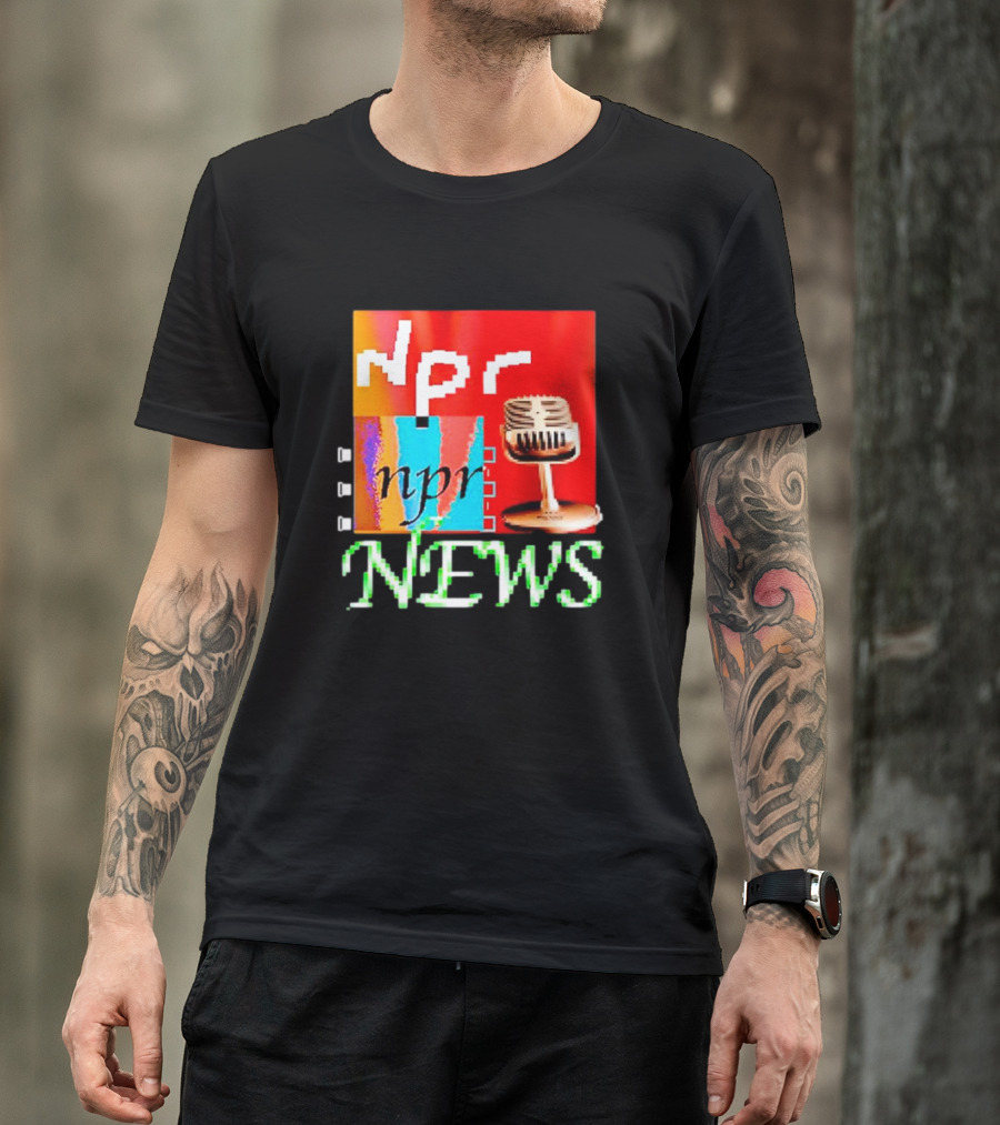 Npr Tiktok Npr News Microphone T-Shirt