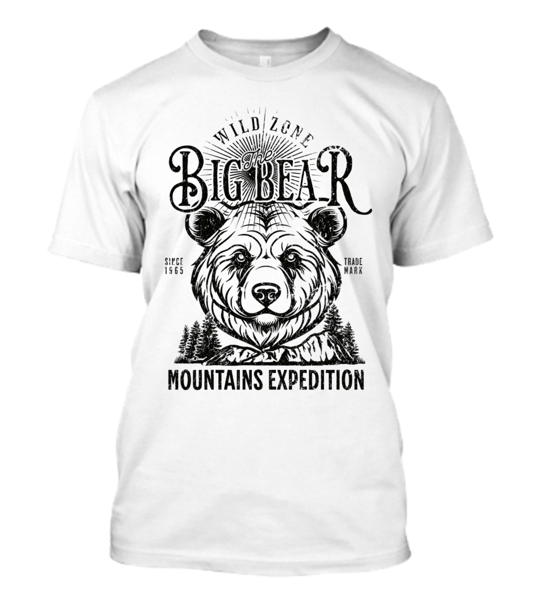 Wild Zone Big Bear Mountains Expedition Since 1965 Trade Mark T-Shirt