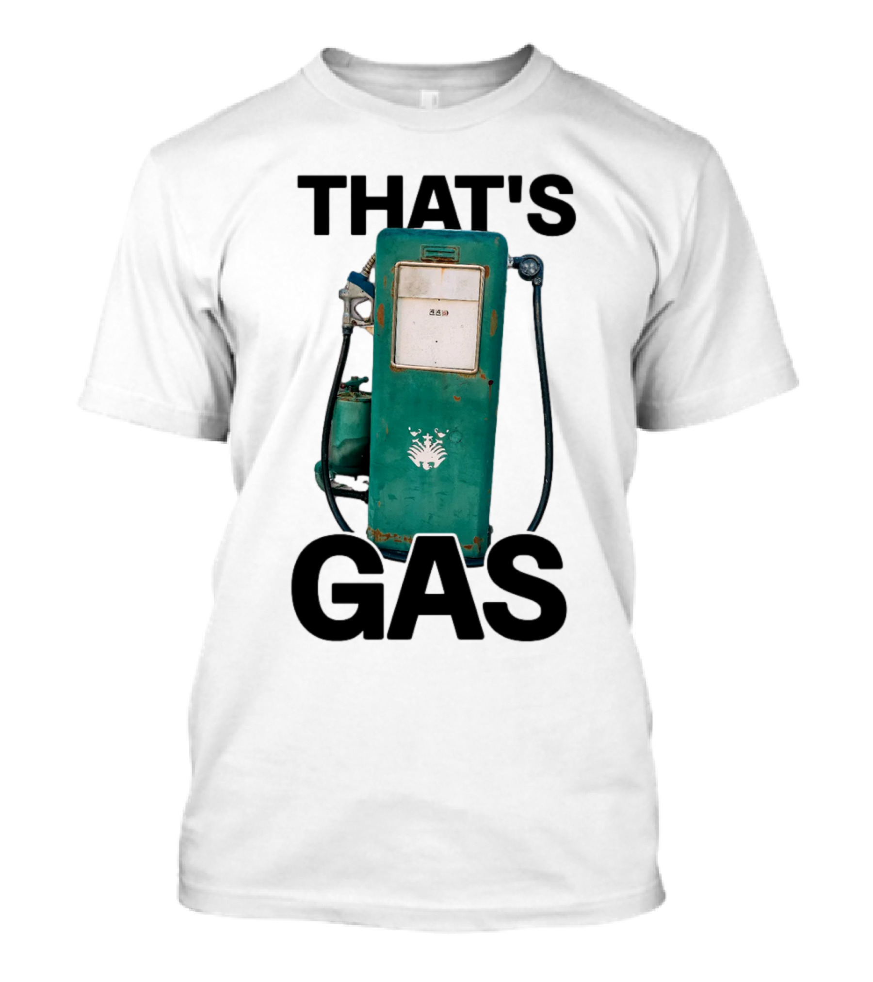 THAT'S GAS Vintage Pump Green Icon With Star T-Shirt
