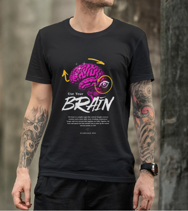 Use Your Brain Established 2024 Central Nervous System T-Shirt