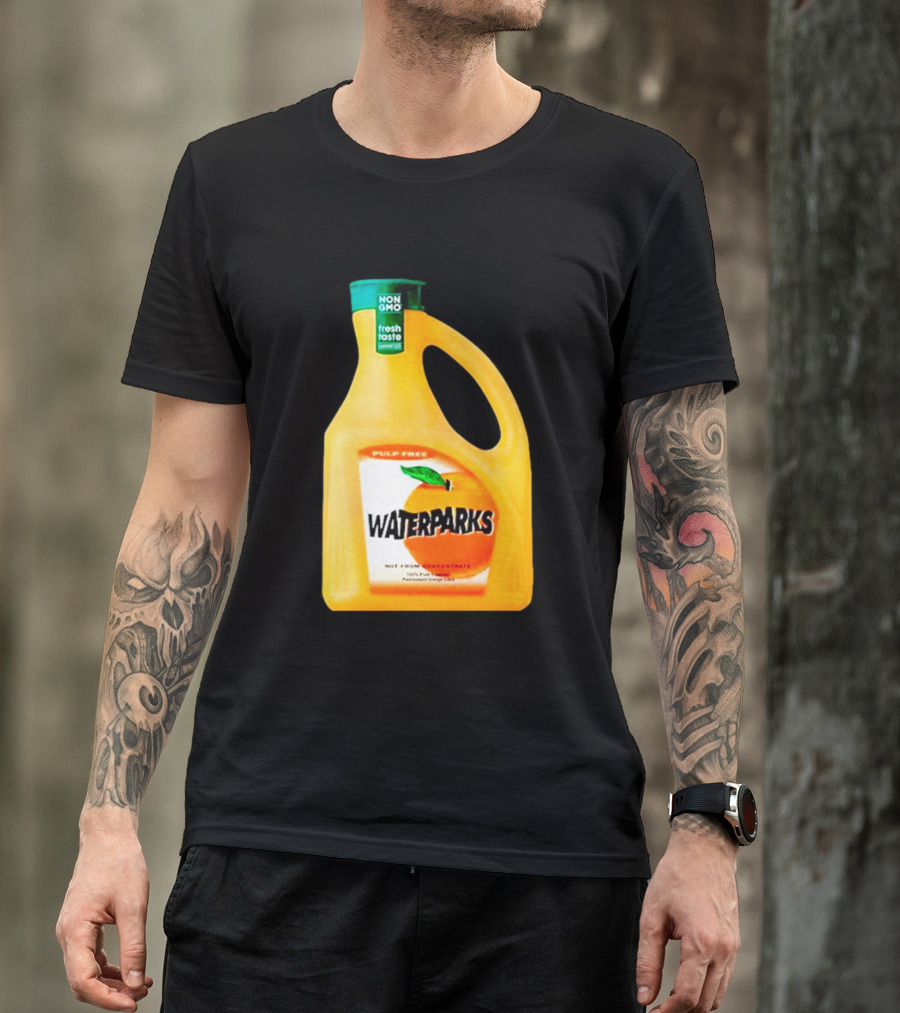 Waterparks Non-GMO Fresh Taste Orange Juice Pulp Free T-Shirt