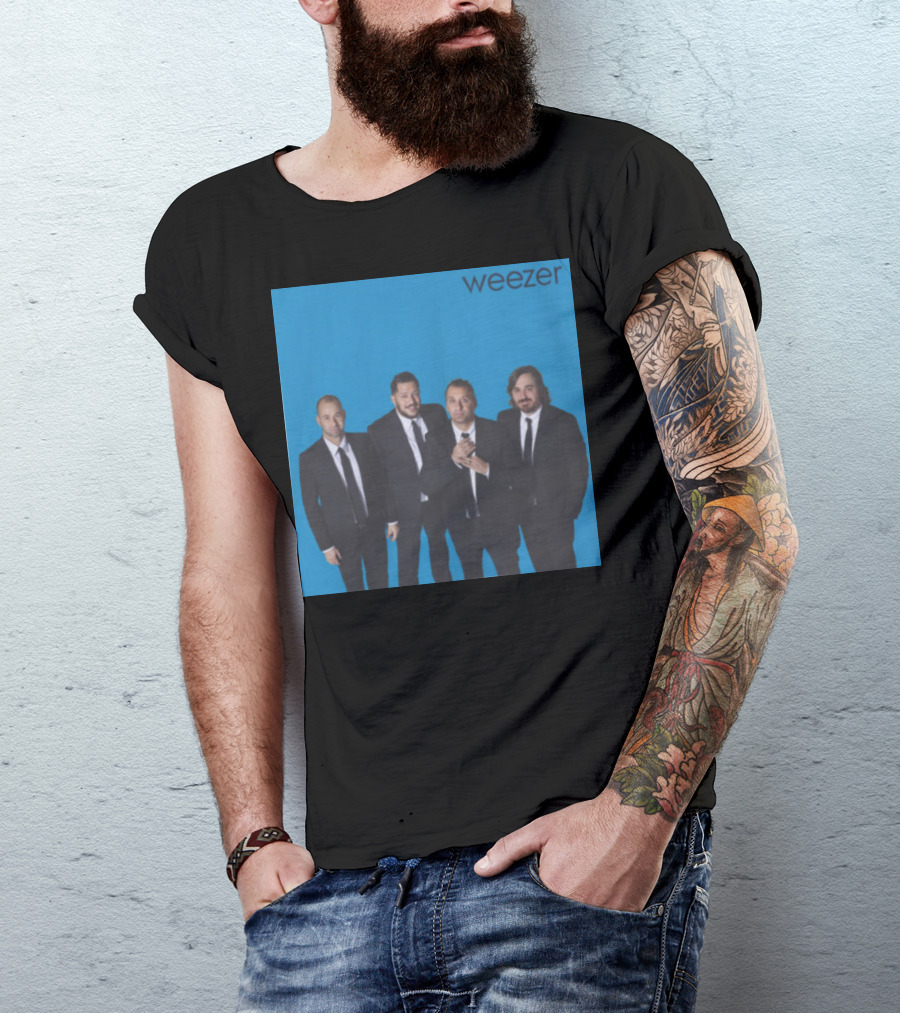 Weezer Impractical Jokers Blue Album Cover Homage T-Shirt
