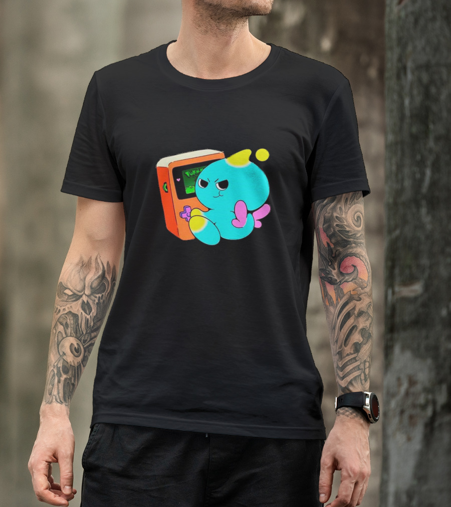 You Keep Playing Ur Silly Little Games Cartoon Creature With Game Console T-Shirt