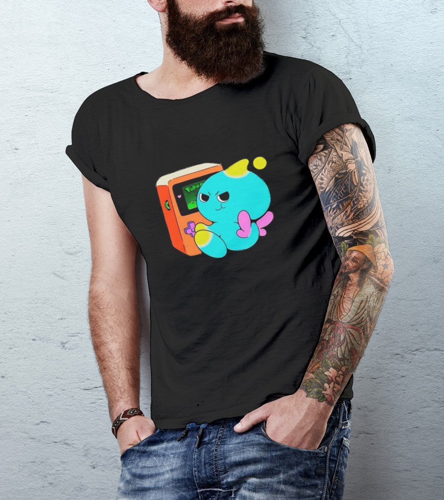 You Keep Playing Ur Silly Little Games Cartoon Creature With Game Console T-Shirt