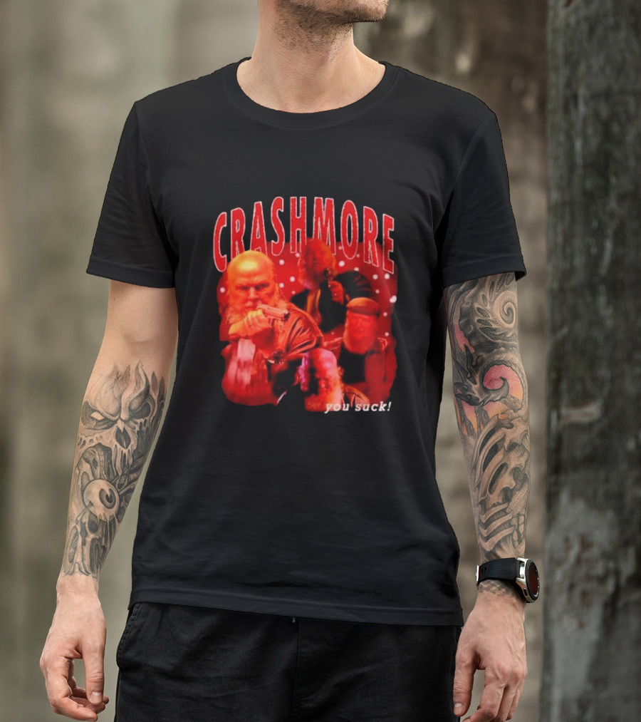 Crashmore You Suck Vintage Detective Christmas Action Santa T-Shirt