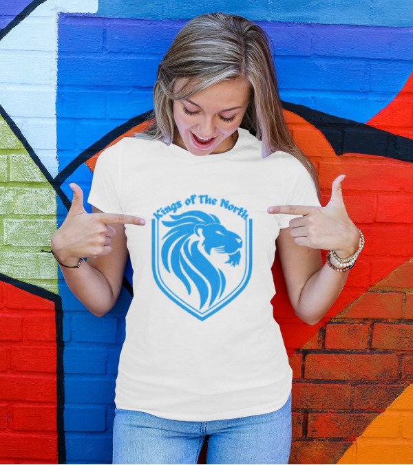 Detroit Lions Blue Crest Kings Of The North T-Shirt