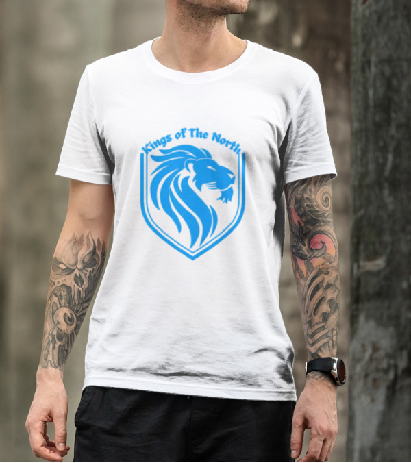 Detroit Lions Blue Crest Kings Of The North T-Shirt